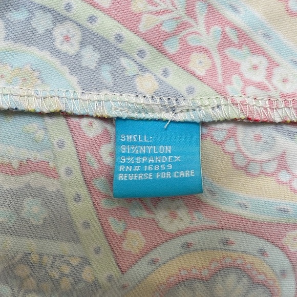 J. Mcglaughlin Catalina Shift Dress Shortsleeves Paisley Floral Red Yellow XL - Picture 9 of 9